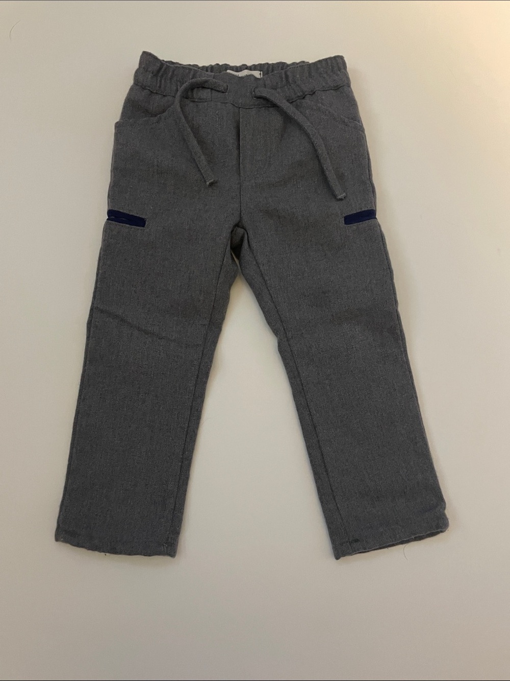 Jean Bourget Gray Cotton Wool Toddler Pants Size 2T